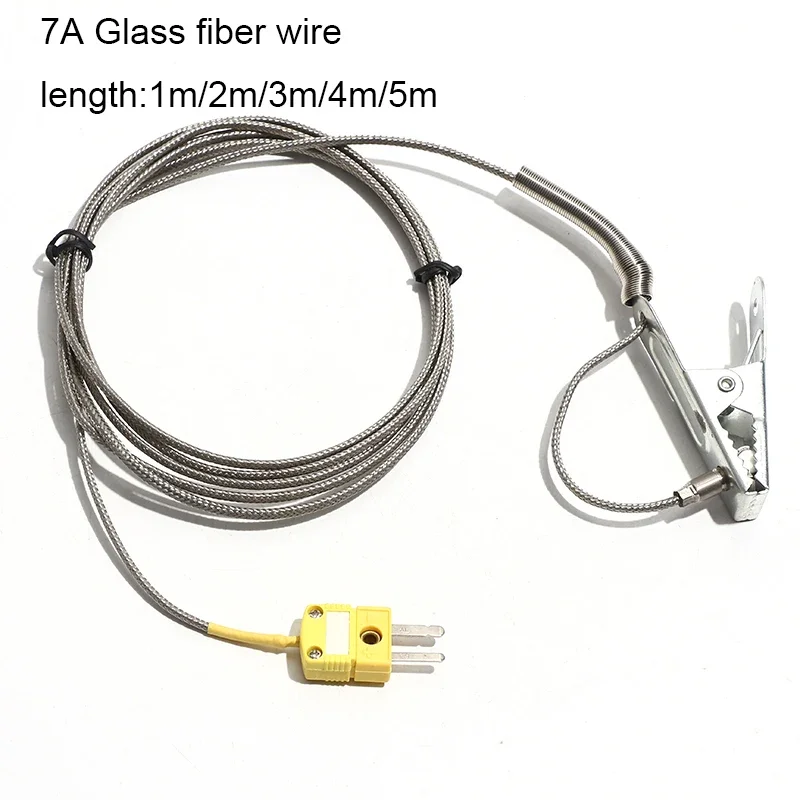 1PC Temperature Measuring Wire 1-5m Clamp 6.5cm Thermocouple Tunnel Furnace Clamp K-type Temperature Sensing Wire 0℃~482℃ image 2