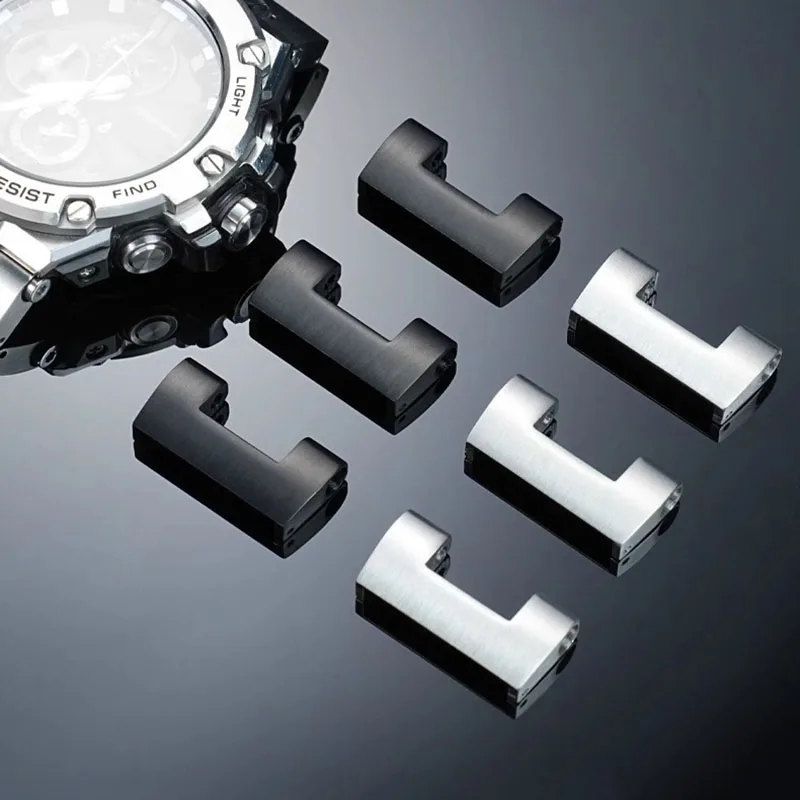 For G-SHOCK Casio GST-B100/210/W300/S100/1110 GST-S110/410 Series Watchband Strap Stainless Steel Adapter Watch Connector