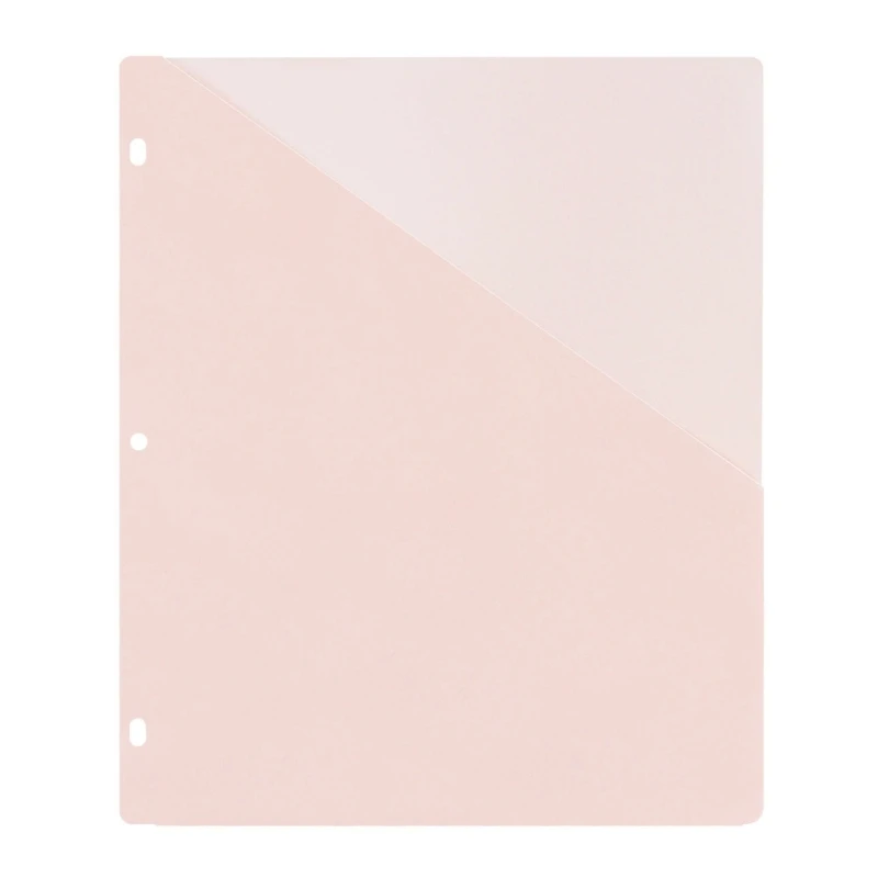 5 ชิ้น 3 หลุม Binder แบ่งกระเป๋าด้านหน้าสำหรับ 3 แหวน Binder Letter ขนาด Binder Divider กระเป๋าเดี่ยว Divider