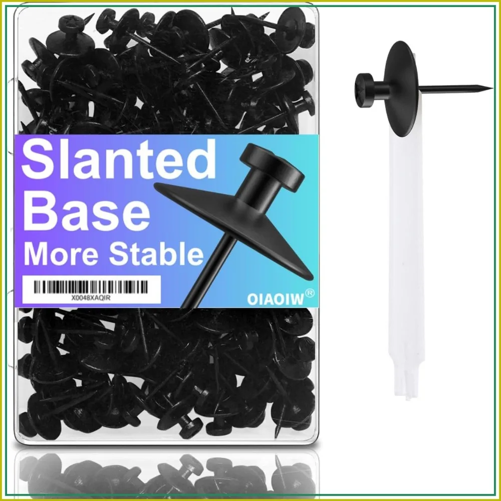50pcs Heavy Duty Double Headed Metal Wall Tacks - Zinc Alloy Push Pins for Pictures, Tapestries, Bulletin Boards