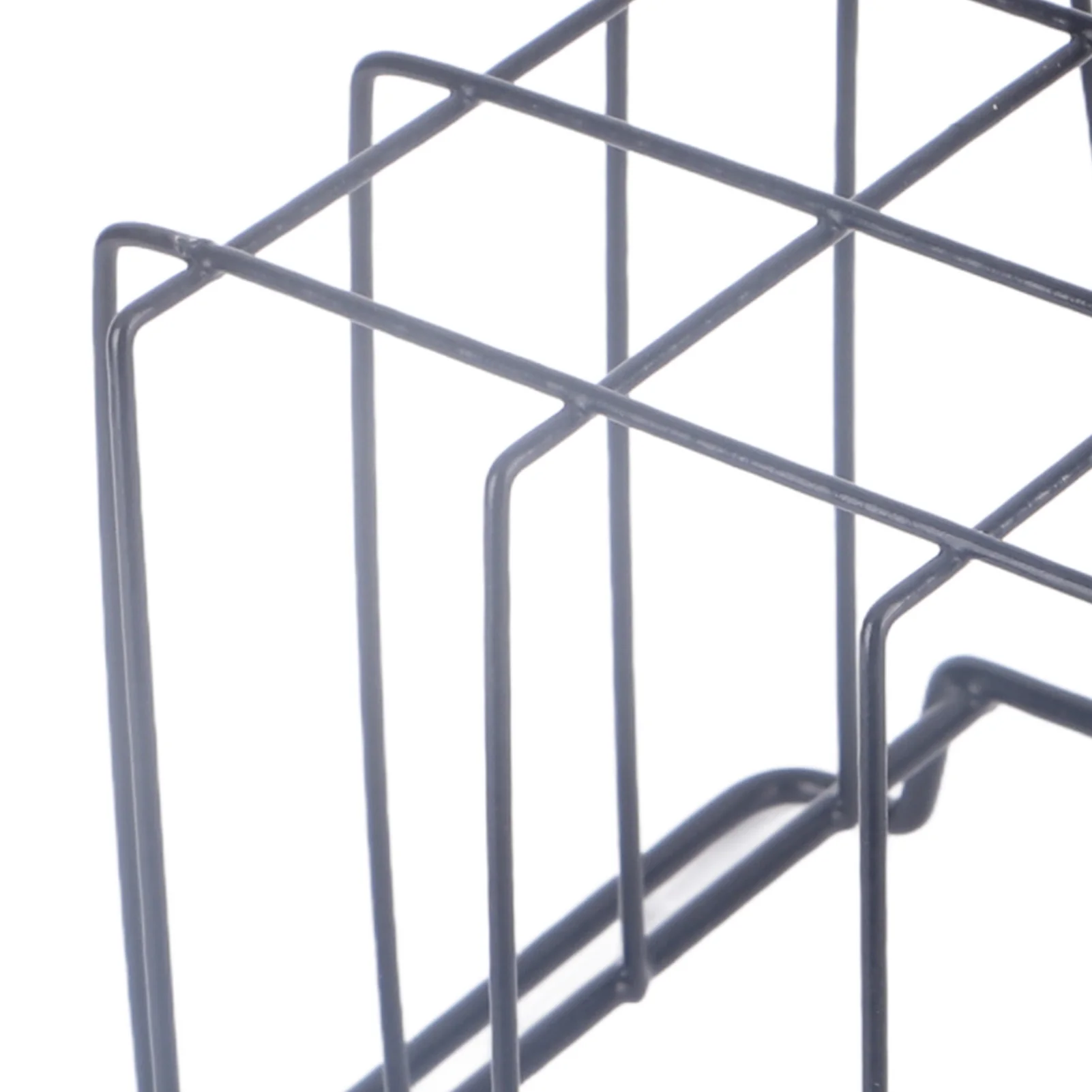 2-Pack  Freezer Metal Mesh Storage Baskets, PE-Coated Hanging Storage Racks, Black, Suitable for Refrigerator Shelves