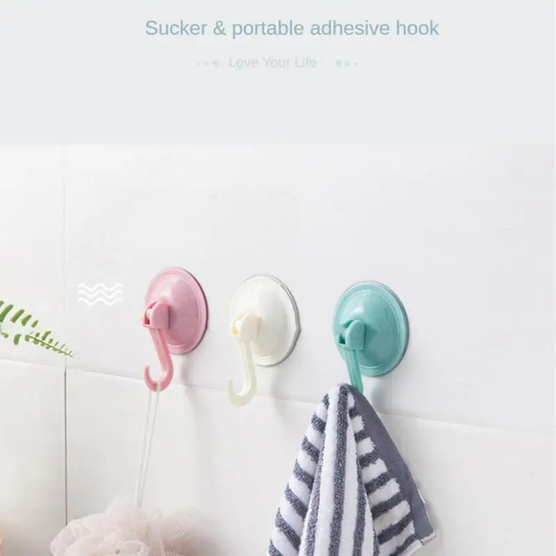3~9PCS Hooks High Quality Bathroom And Kitchen Non Punching And Non Marking Plastic Hook Convenient Material Home Storage