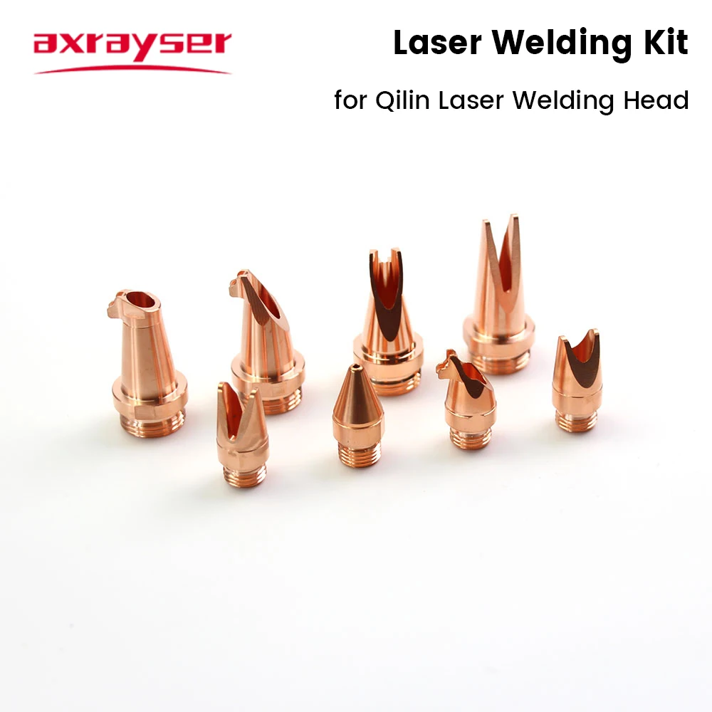 Axrayser Original Qilin Hand-held Laser Welding Nozzle M10 M16 With Wire Feed For 1064nm QILIN HANWEI WEIYE WSX Laser Welding