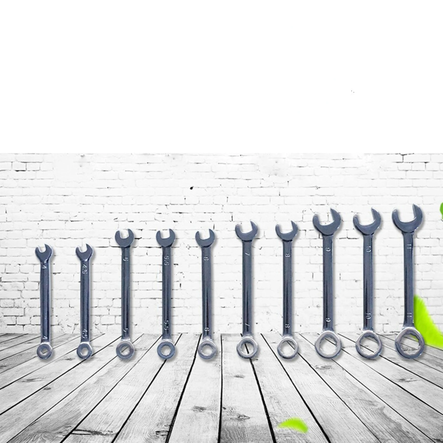 Durable Portable Compact Blue 10-Piece Mini Spanner Set Key Ring Explosion Proof Metric Hand Tools Pocket High-Quality Automotiv