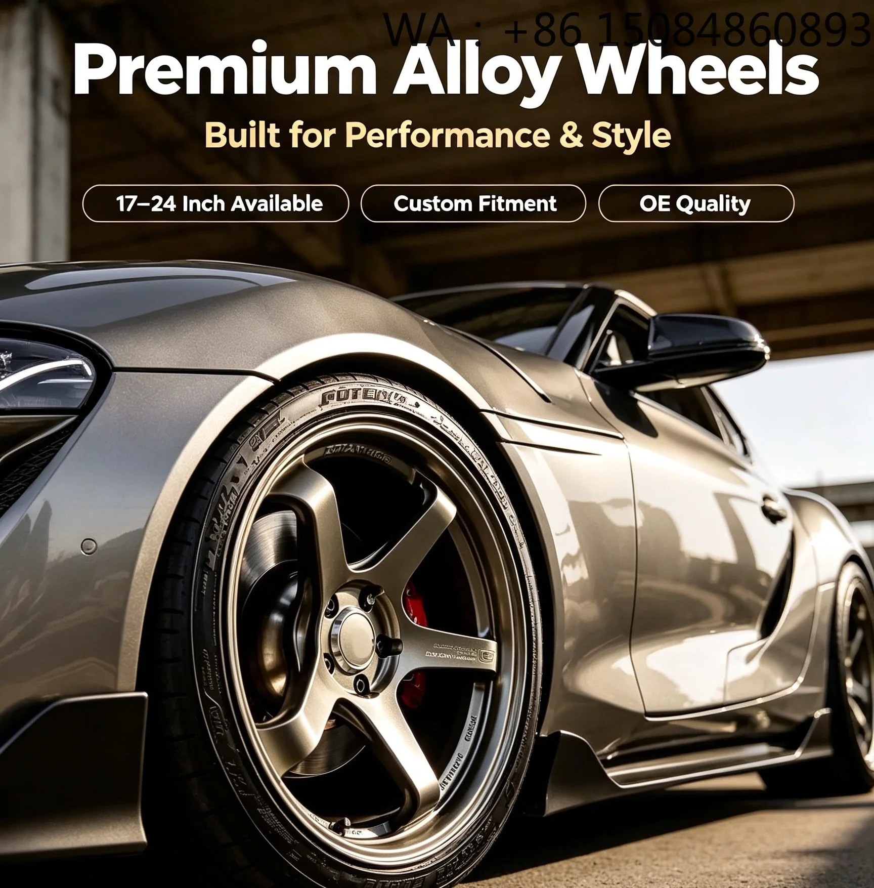 Gold Finish 5‑Spoke Forged Passenger Car Wheels 18‑26 Inch 5x112 5x114.3 Auto Accessories For Vehicle Personalized Retrofit