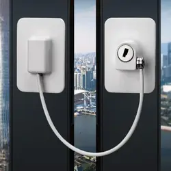 Door Lock Self Adhesive Child Safety Cable Lock Window Cable Restrictor Lock Window Safety Lock Baby Window Restrictors