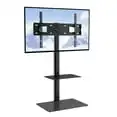 

Modern Universal Floor Tv Stand Mount Swivel Universal Tv Stand For 32""-65"" Tvs Adjustable Height Base Glass