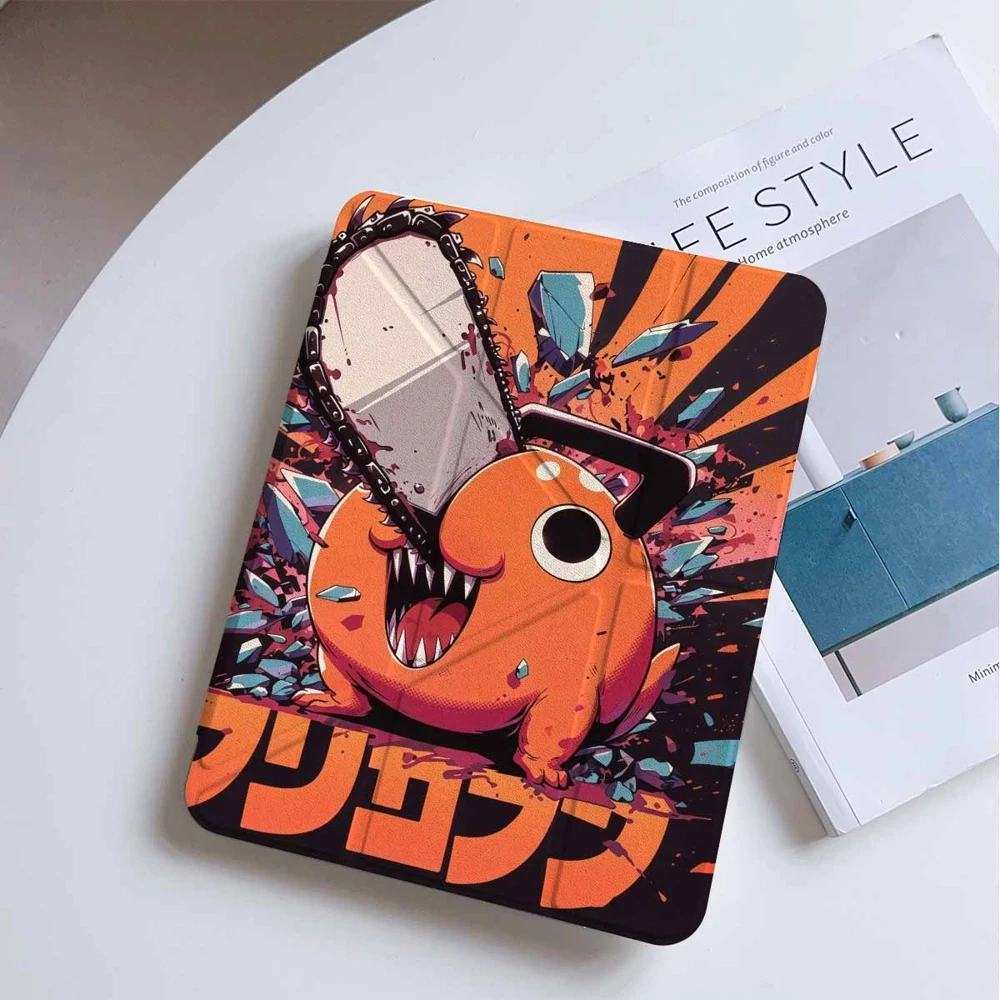Chainsaws M-an Denji Anime For Samsung Galaxy Tab A8 A9 A11 S6 S7 S8 S9 S10 FE Plus Lite Protective With Pen Slot Tablet Case
