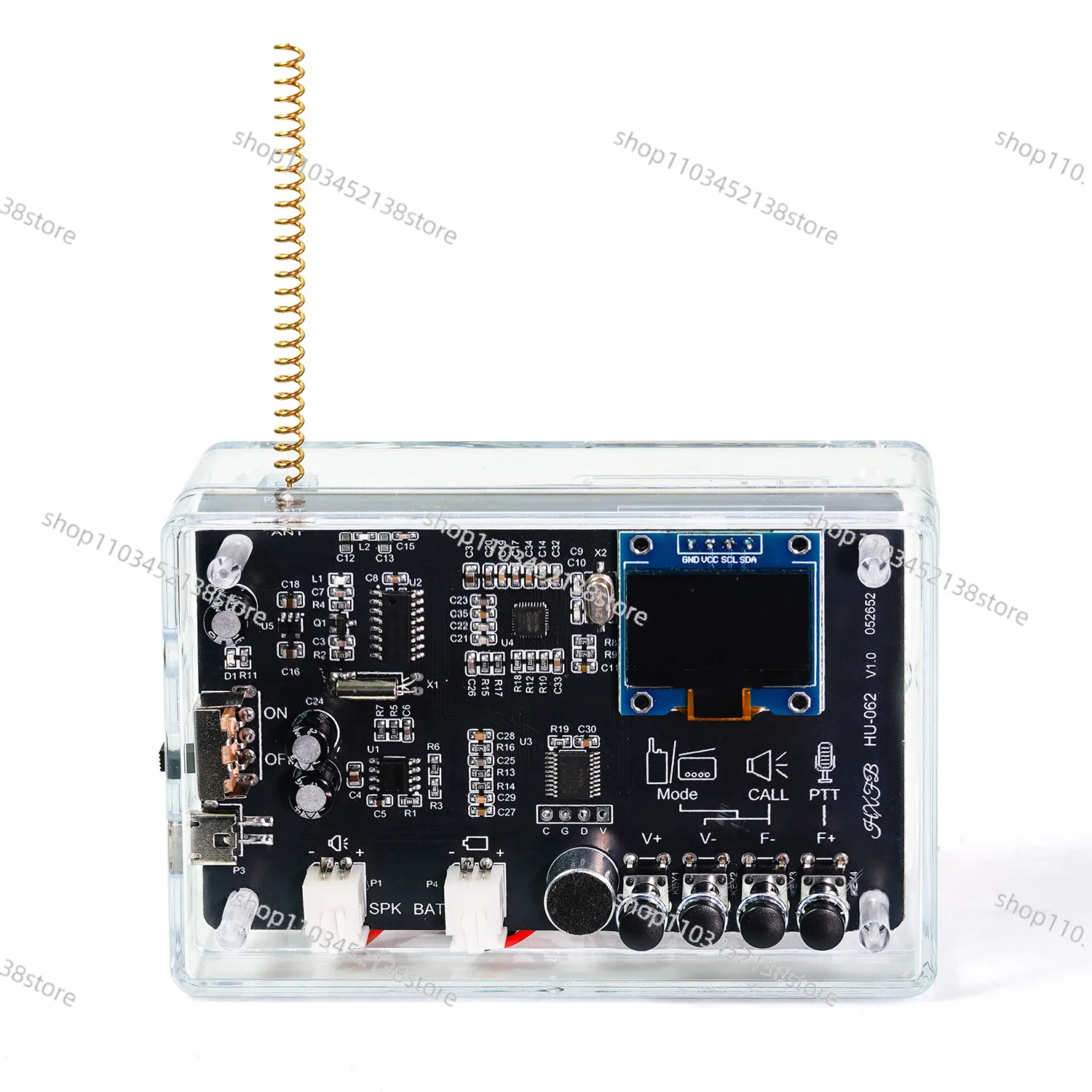 Intercom Radio Electronic DIY Kit Wireless Intercom FM Radio Assembly Circuit Board Production Parts
