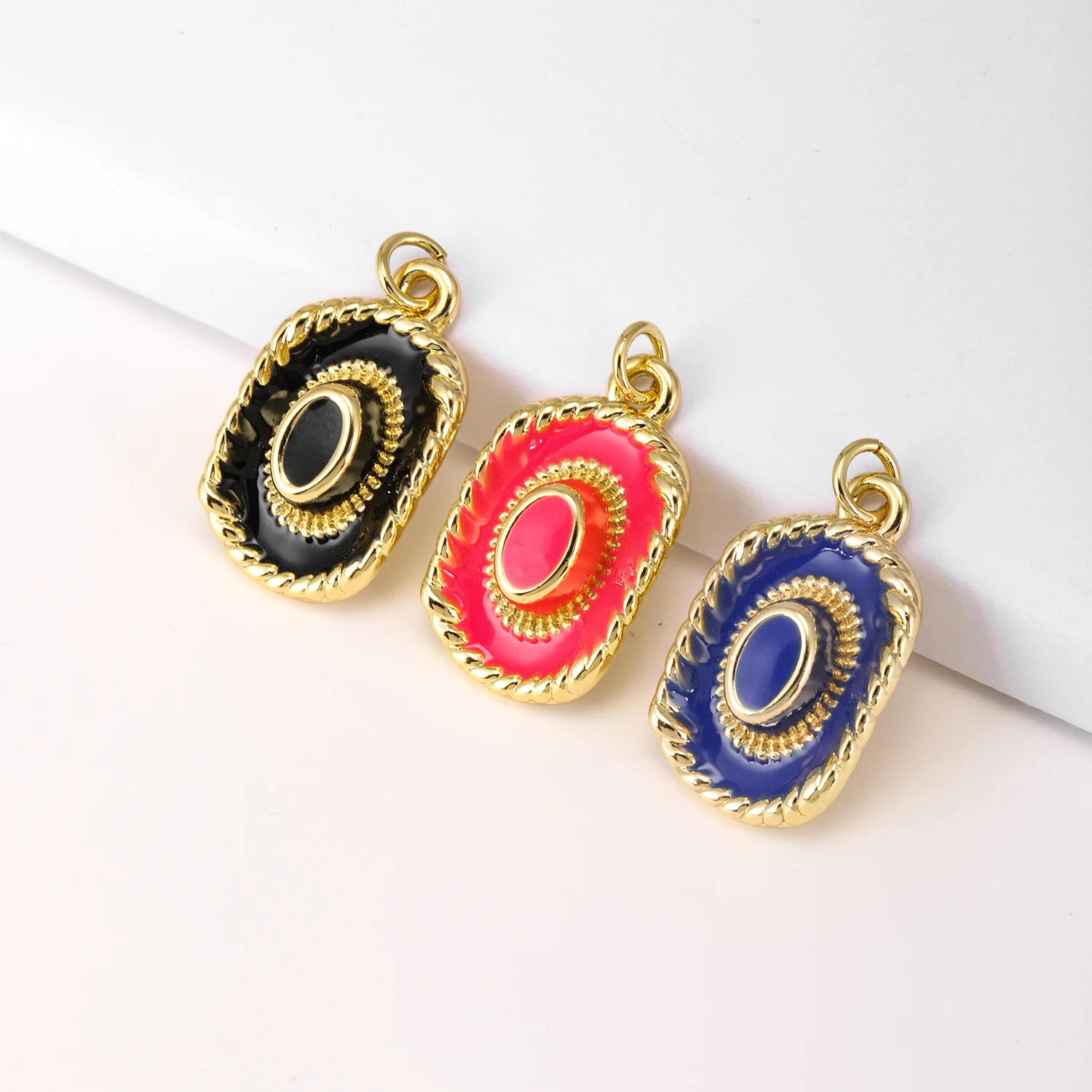 Pendentif ovale classique de 6 couleurs, bijoux élégants en cuivre, accessoires de collier, spectacle de fête de Banquet, cadeau pour femmes, livraison directe