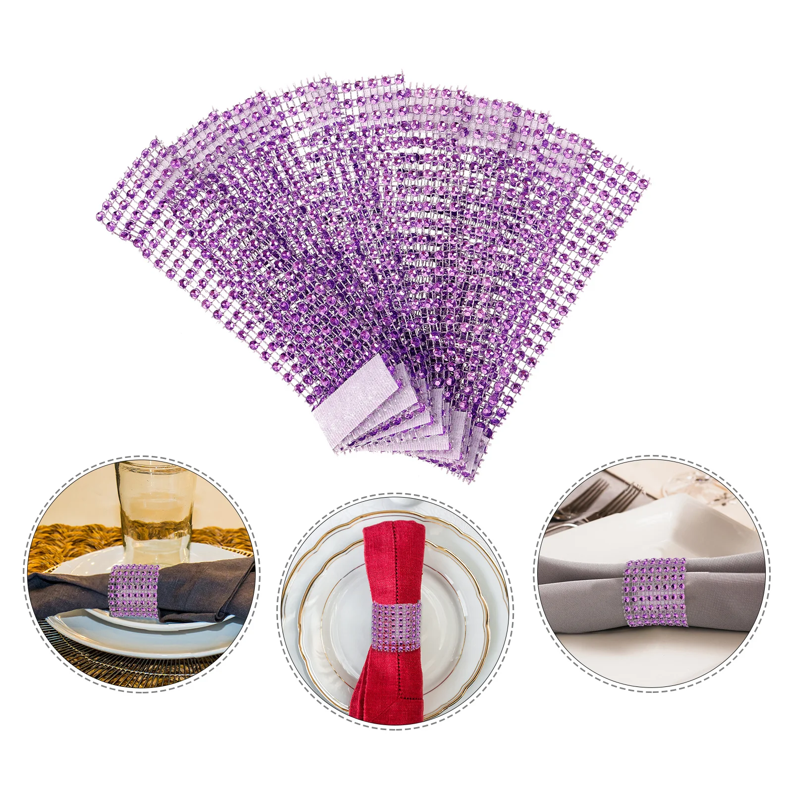 

50 Pcs Guest Napkin Ring Decorative Holder European and American Dining Rings Banquet
