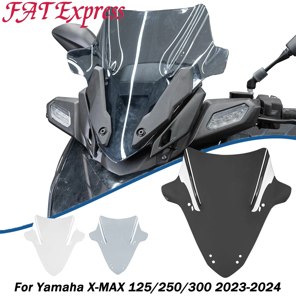 

For Yamaha X-MAX 125 250 300 2023-2024 Motorcycle Windscreen Windshield Deflector Protector Wind Screen XMAX125 XMAX250 XMAX300