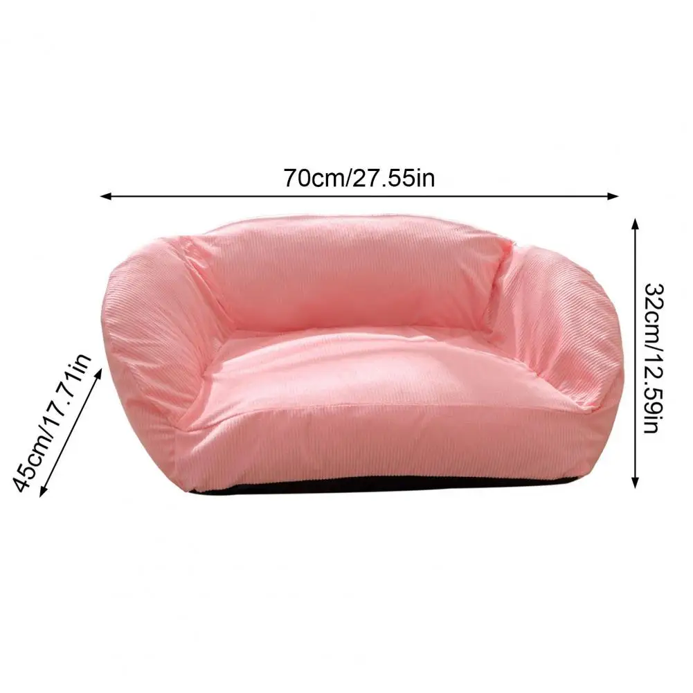 Cotton Filling Pet Couch with Removable Washable Cover Pet Bed Anti-slip Bottom Pet Sofa Bed for Cats Small Medium Dogs