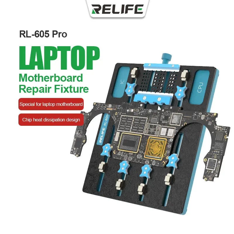 RELIFE RL-605 Pro laptop Motherboard Fixture Chip Repair Rotating Clamp for Motherboard Repair Chip Removal Glue Rotating Fixing