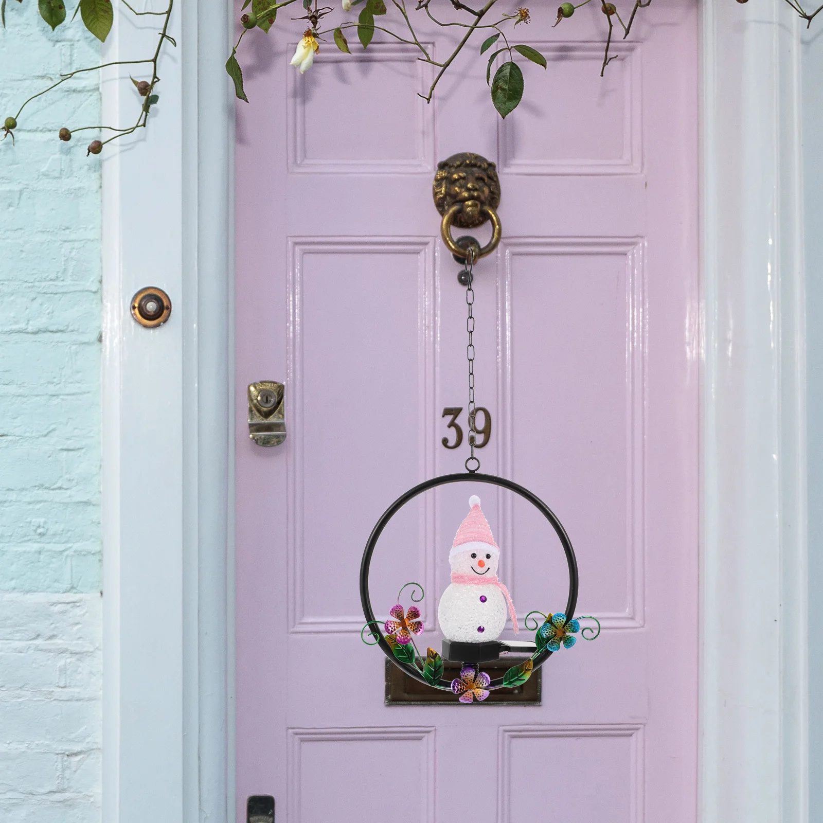 

1Pcs Snowman Hanging Light Solar Powered LED Decorative Lamp for Outdoor Garden Yard Courtyard Decoration Warm Ambiance Hanging