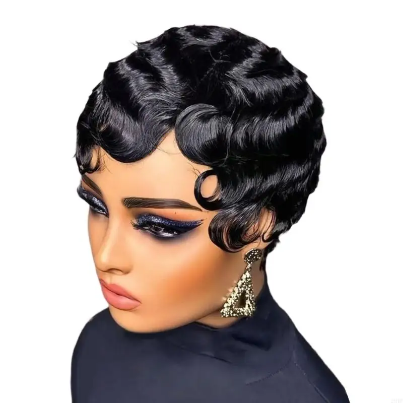 2025 Nowa modna peruka z krótkimi kręconymi włosami, akcesorium do odgrywania ról z włókna termoodpornego