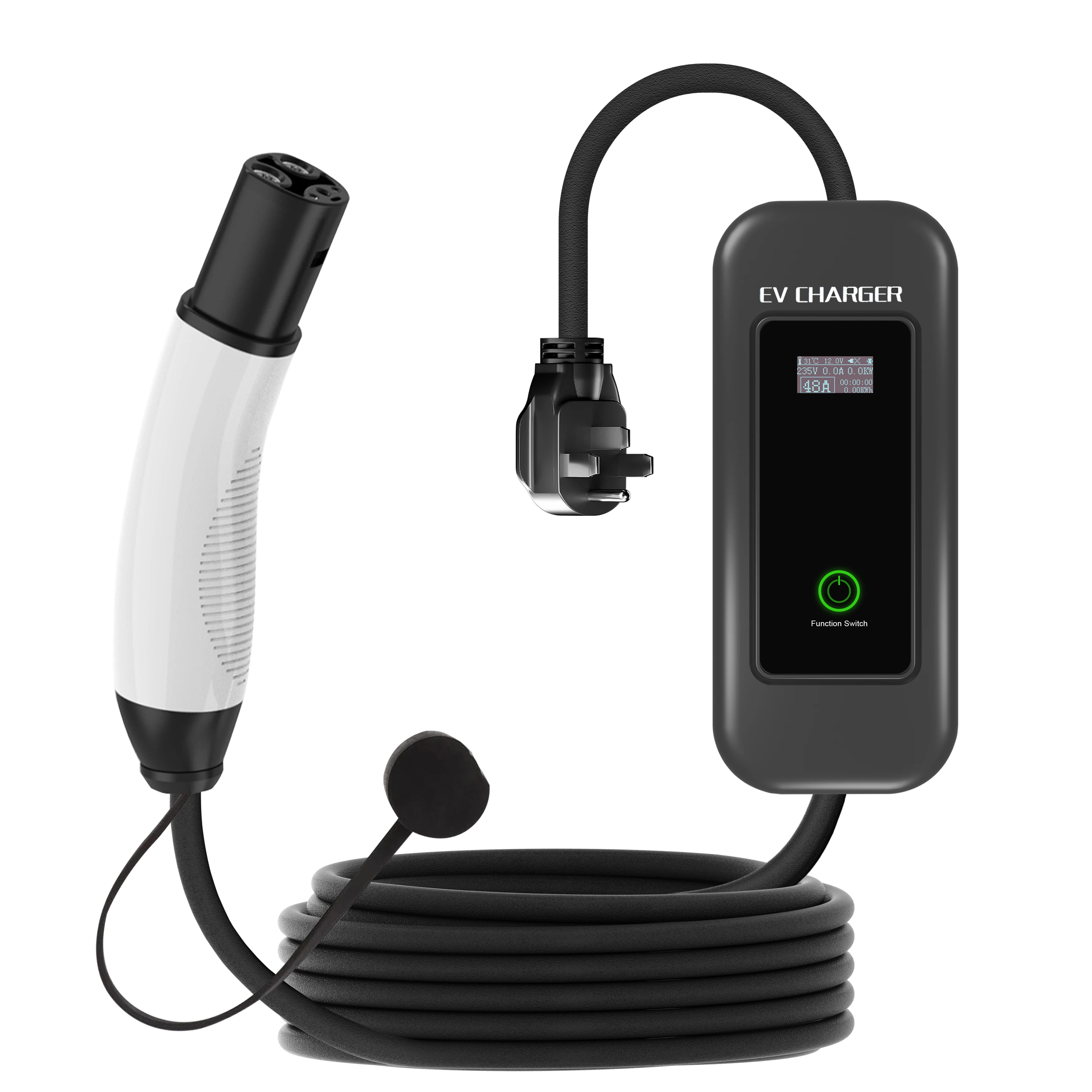 EV Charging Socket EV Charger Electric Car Vehicle 48A NACS Portable EV Charger for Tesla Model X/Y/3/S