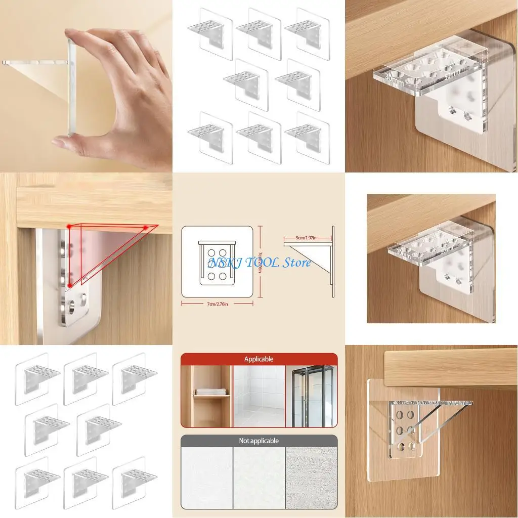 

L8RC Invisible Cabinet Partition Brackets With Heavy Type Removable Cabinet Shelf For Wall Mounted Shelf Systems
