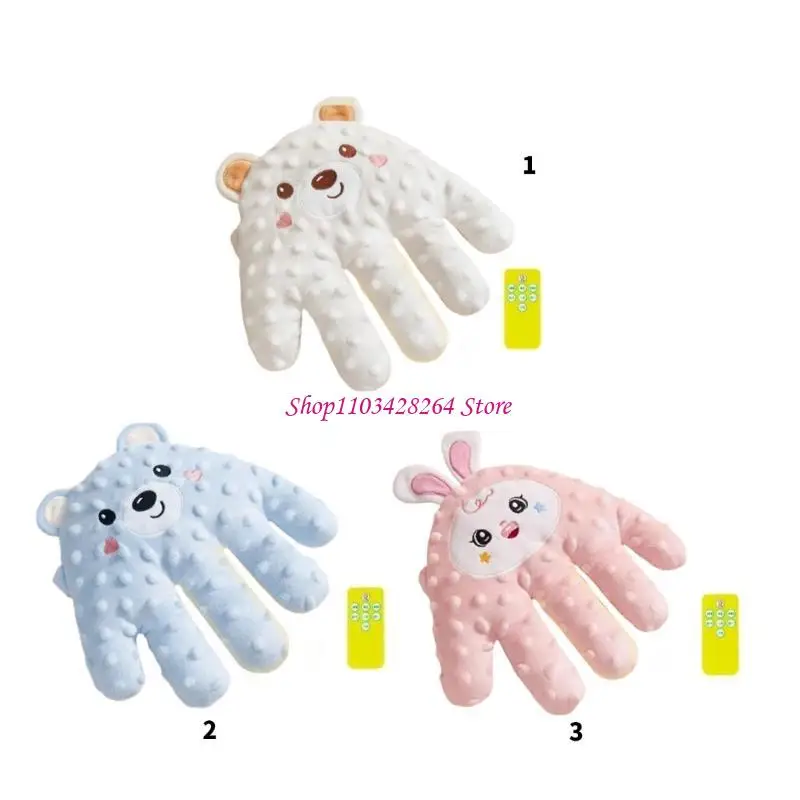 لعبة دمية استرضاء اليد المهدئة لحديثي الولادة مع ميزة الاهتزاز والموسيقى المدمجة