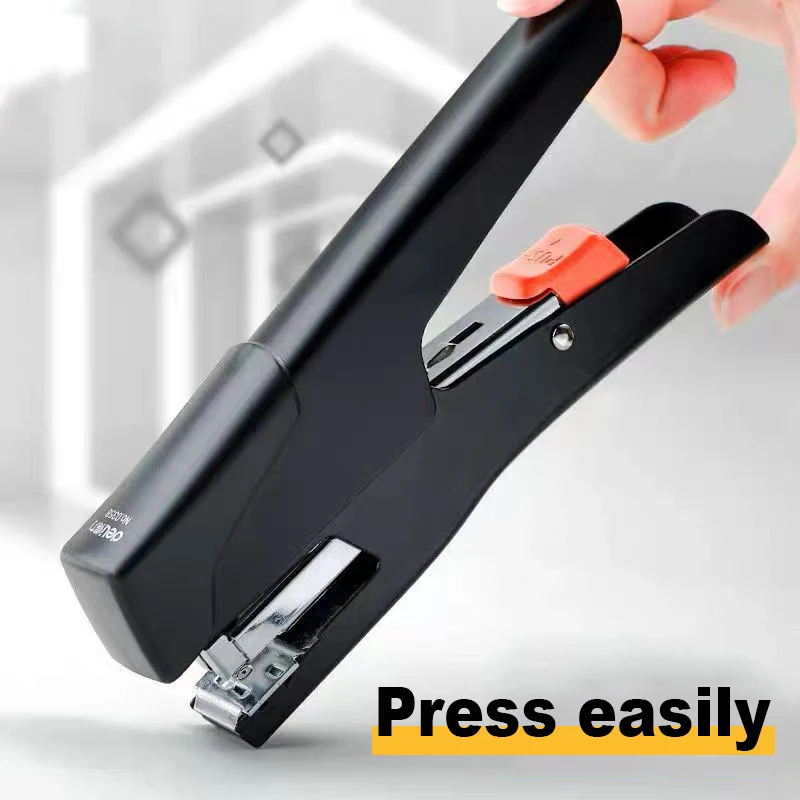 Deli Effortless Plier Stapler Office Desk Stapler for Stapling Home School Handmade with 1000 Staples 20 Sheet Capacity