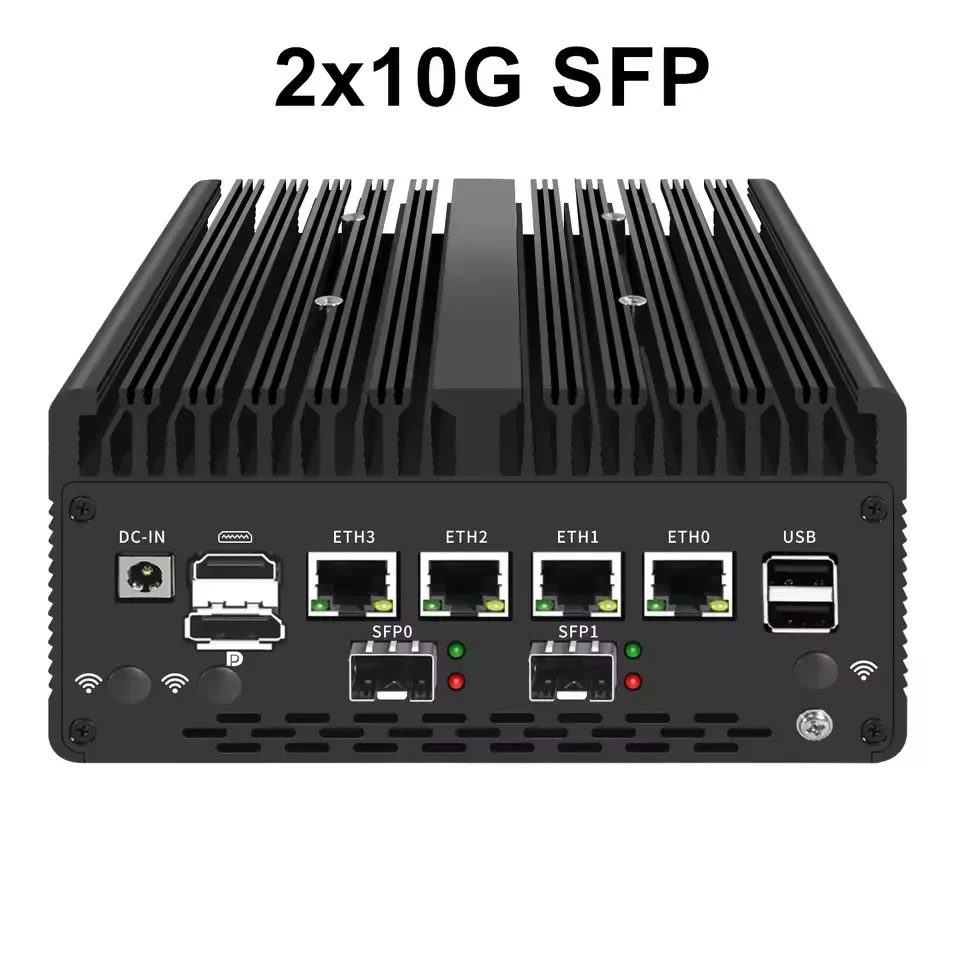 Topton Solid Firewall Mini PC Computer industriale Intel I7/i5 13620H/12450H 8505 4*2.5G NICS 2*10G/4*1G SFP 2*DDR5 NVMe