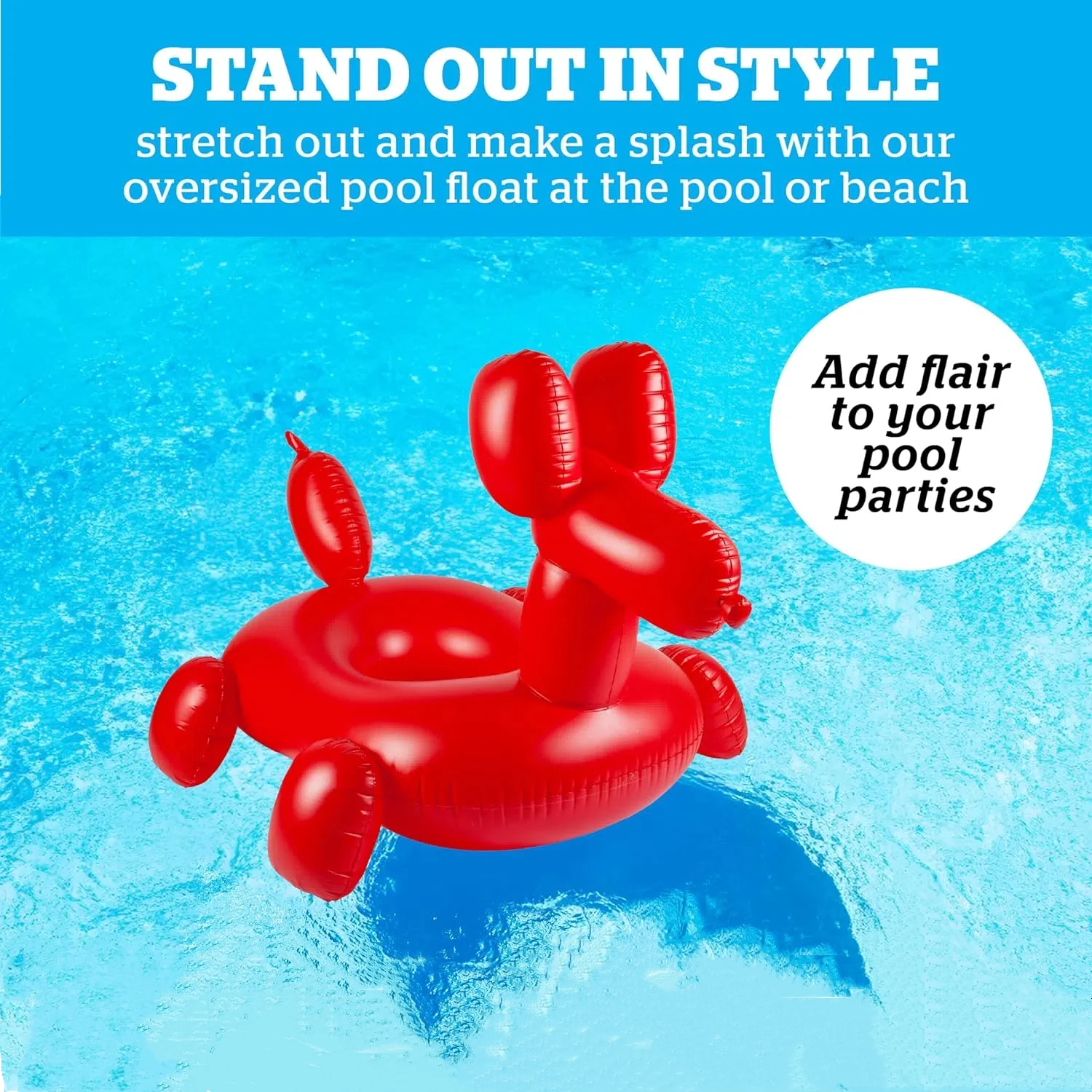 

Giant Balloon Animal Pool Float Fun Inflatable Floatie Tube Blow up Swim Ring Outdoor Summer Pool Party Water Toy
