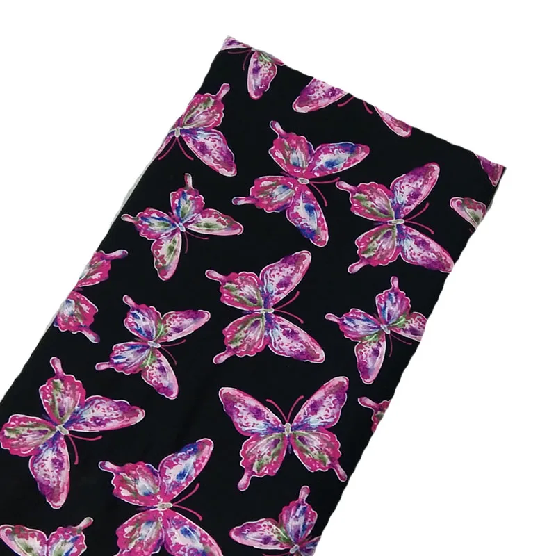 ViaPhil 100% Cotton Graceful Various Flying Dragonfly Butterfly Series Printed Cotton Fabric Patchwork Cloth Dress Home Decor