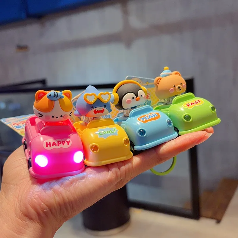 

New Innovative Ideal Toy Small Gift Cute and Cool Band Cute Glowing Sound Car Toy Key Chain Bag Pendant Ornaments Decoration Toy