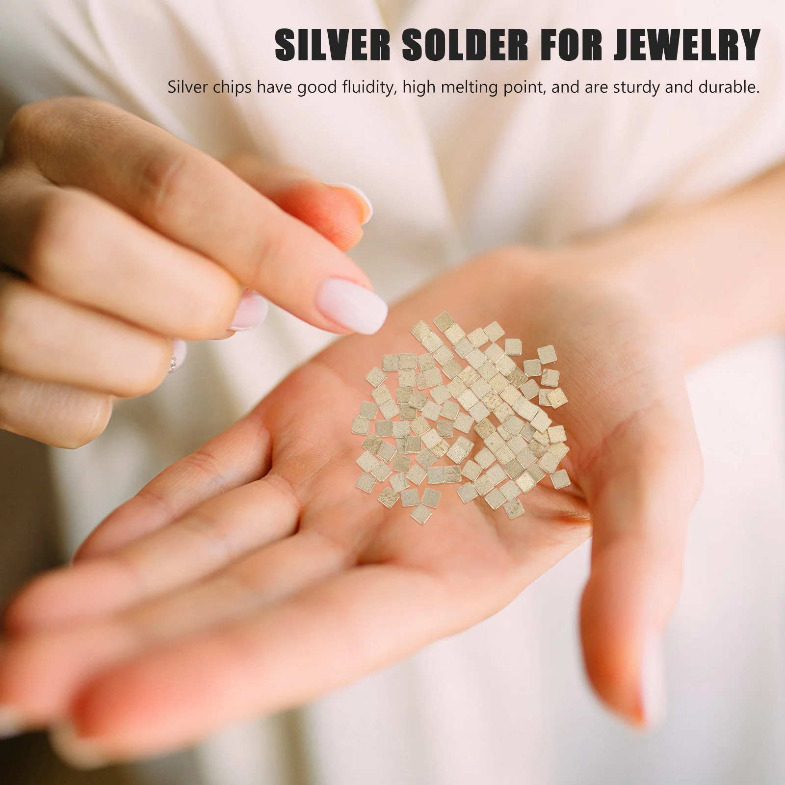 100 pz Gioielli Saldatura Pretagliata Chip di Argento Punto di Fusione Elevata Durevole Saldatura Veloce Argento Saldatura Gioielli Chip di Saldatura