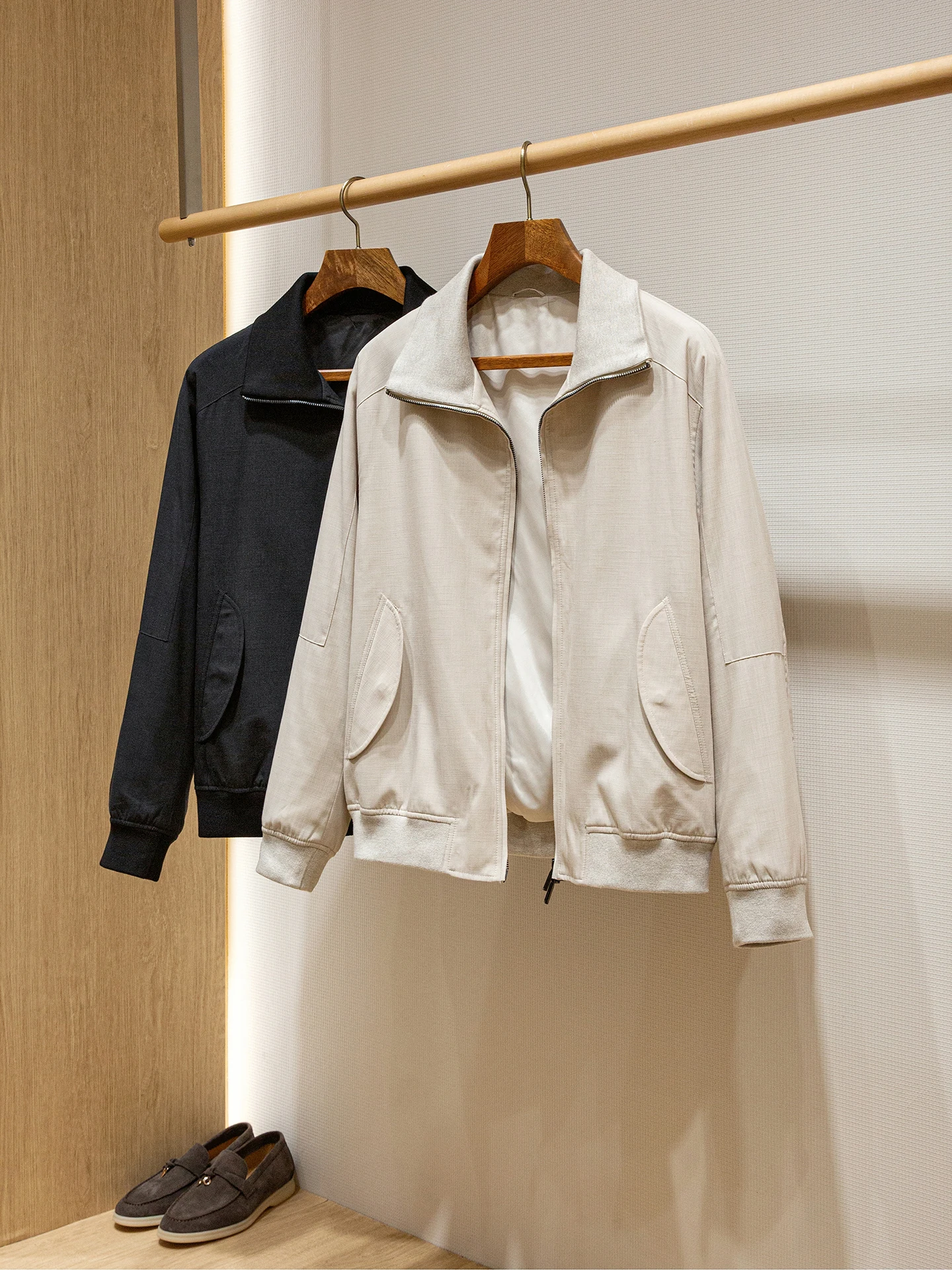 EA linen blend fabric filled inside thin cotton cotton jacket