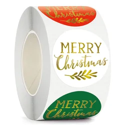 100-500 Pcs 1.5inch/3.8cm Round Laser Merry Christmas Thank You Gift Seal Sealing Stickers with Waterproof Holiday Label Gift