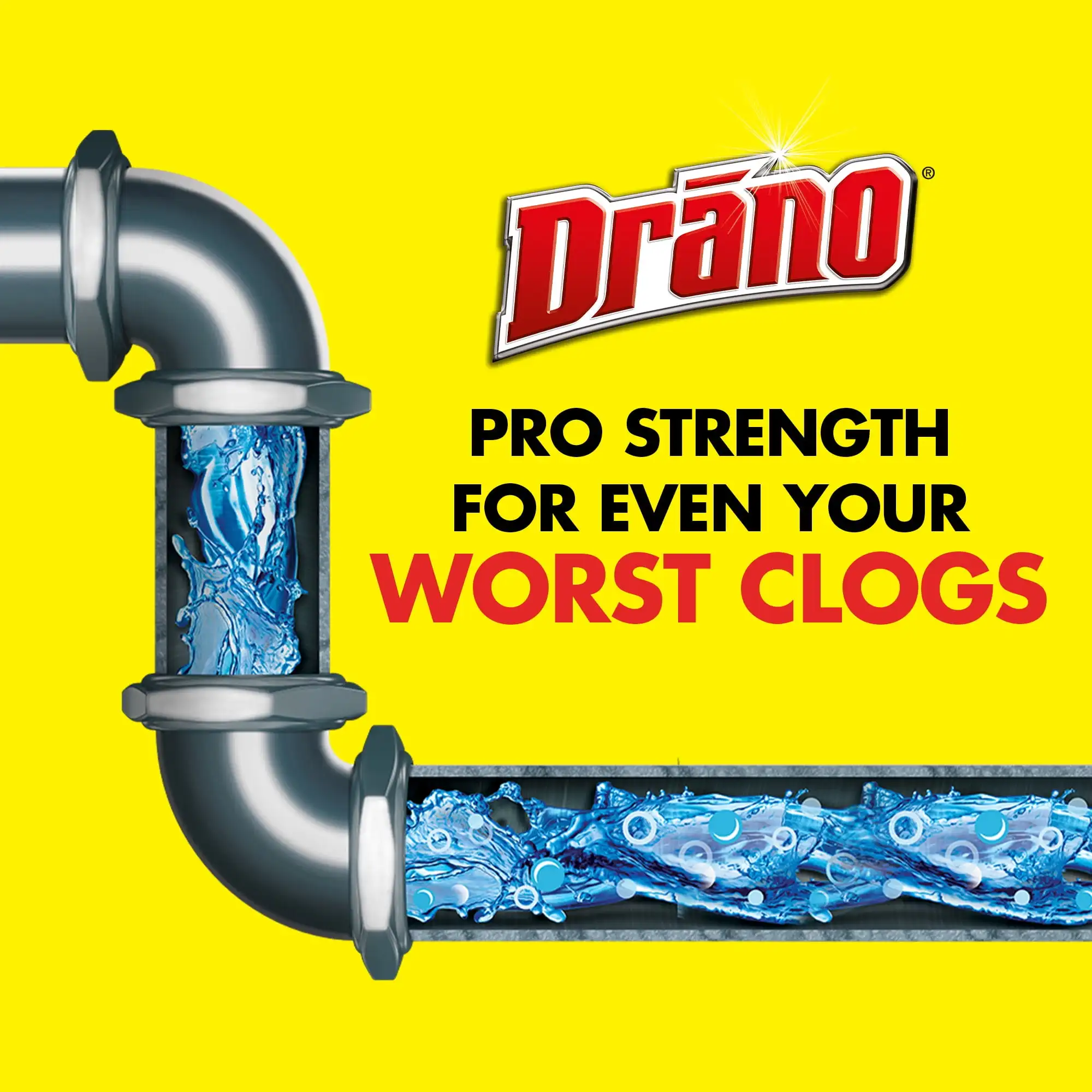 Gel Drain & Clog Remover Professional Strength Line 128 oz Pours through standing water straight to the clog