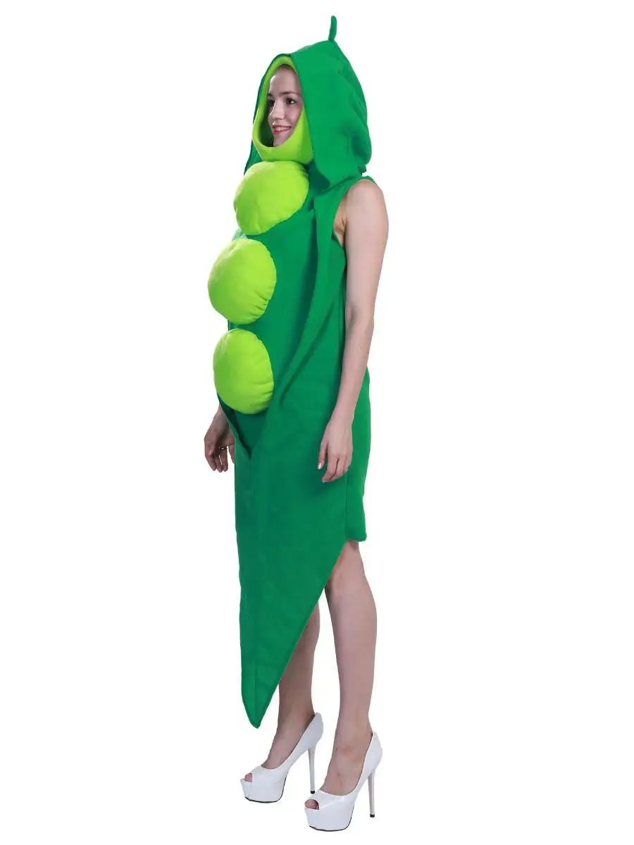 المرحلة زي الخضار الاسمية loween الاسمية تأثيري الغذاء البازلاء دور اللعب الملابس النسائية ملابس عرقية موسم الربيع
