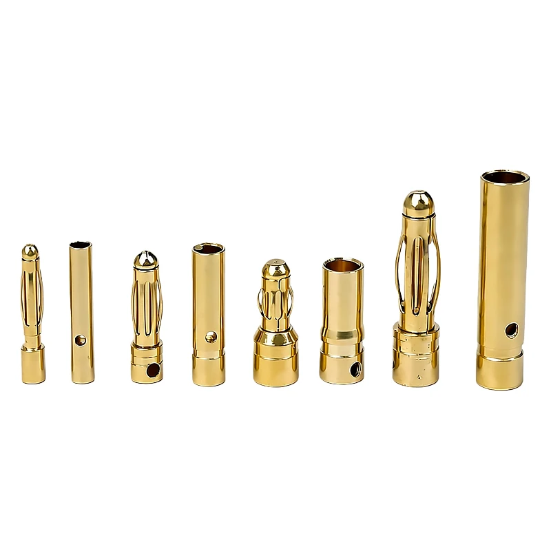 2/5/10/20 Pair 2mm 3mm 3.5mm 4mm Gold Plated Bullet Banana Plug Male Female Connector for RC Battery Motor ESC Drone DIY Parts