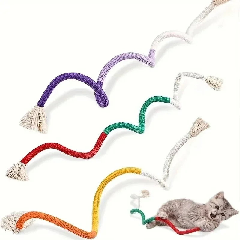 

Cat Chew Toys Interactive Molar Cotton Rope Toys Silvervine Cat Teaser Toy Clean Mouth Kitten Play Toy Pet Supplies Accessories