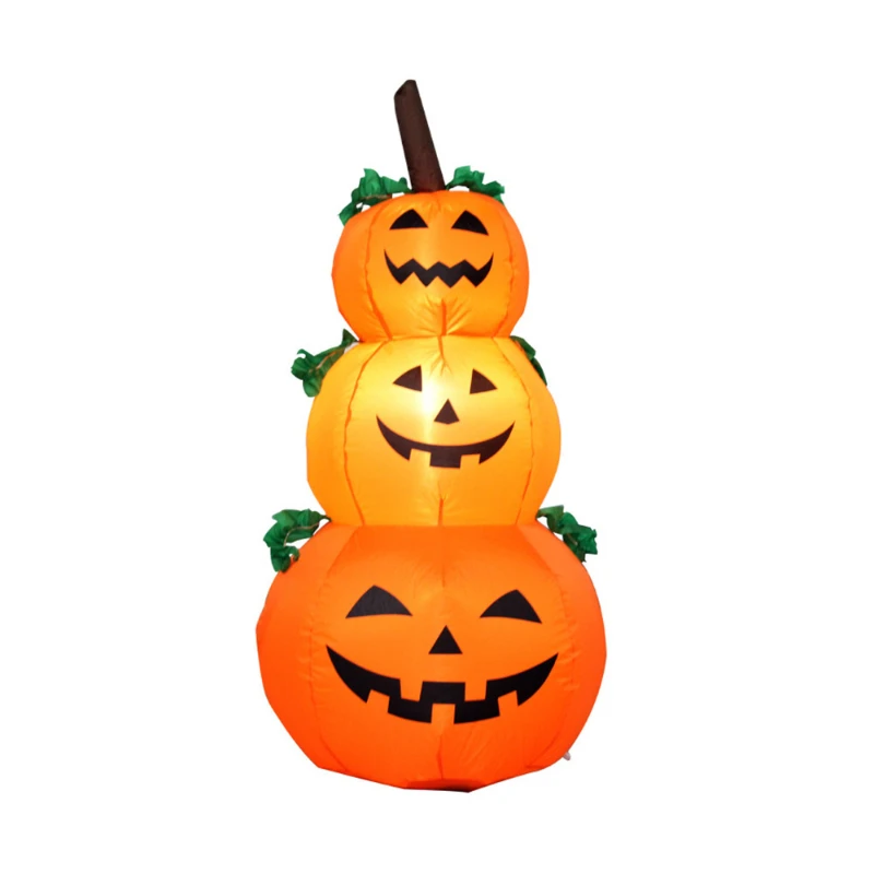 1.4 Meter Three-layer Pumpkin Lamp Emitting Pumpkin Ghost Inflatable Model Halloween Decorative Props Ghost Festival