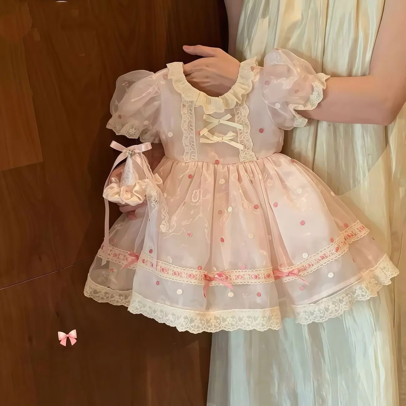 Girls Lolita Dress Summer First Birthday Outfit Princess Gown Toddler Baby Girl Party Pageant Dress Kids Clothing