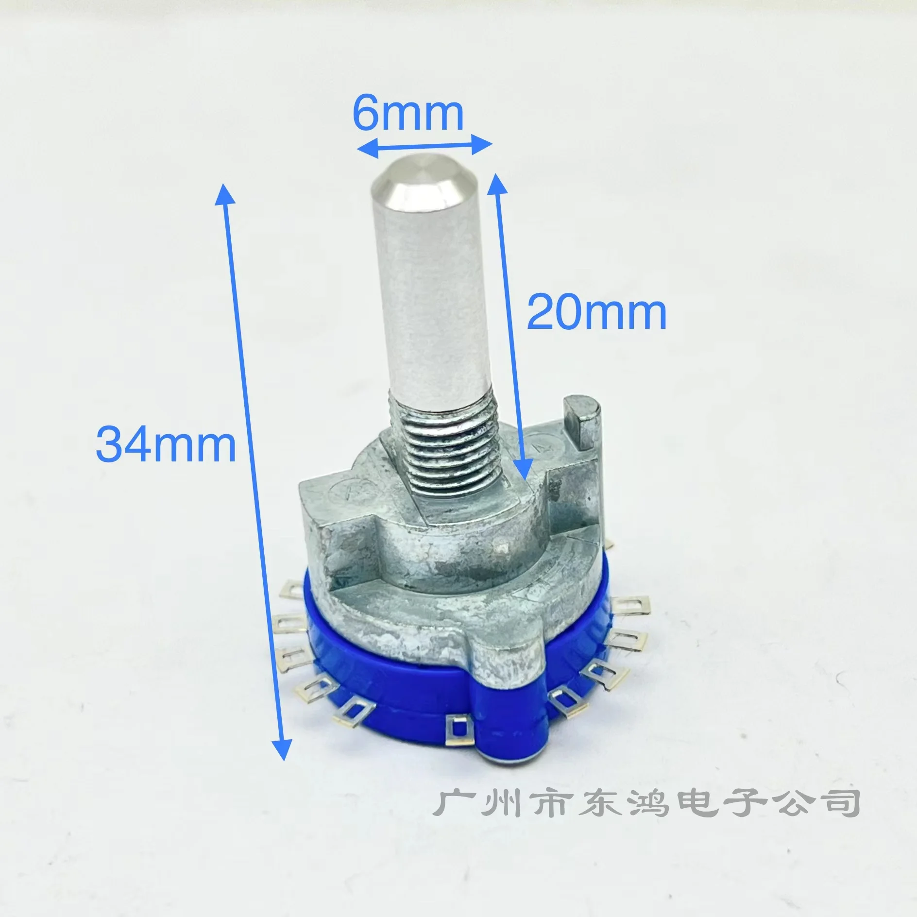 1 PCS ALPS SRRN142100 ROTARY BAND SWITCH 3 POLE 4 SPEEDS SHAFT LENGTH 20MM ROUND SHAFT