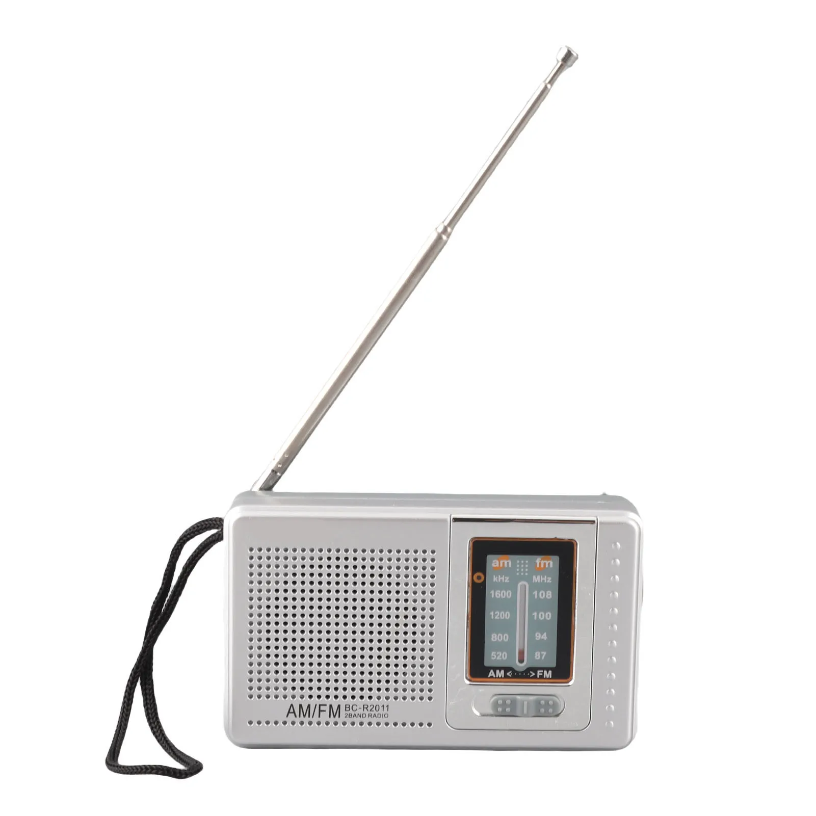 

Портативное карманное радио AM/FM, классический элегантный дизайн, серебристо-серый радиоприемник на батарейках для дома, пешего туризма, езды на велосипеде, путешествий