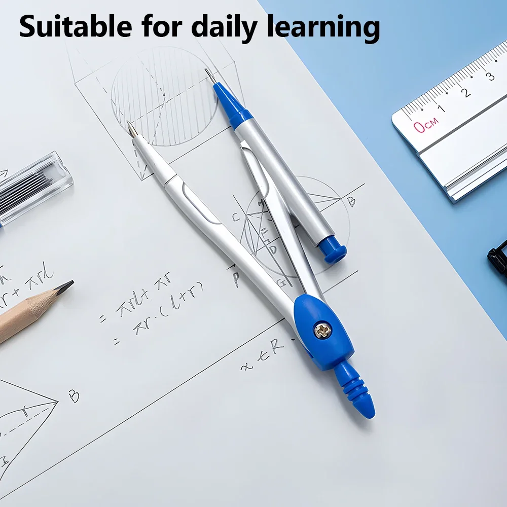 M&G 1 Set Metal Compass Design Drawings Engineering Instruments Tools Office School Student Supplies with Box and Pencil Refill