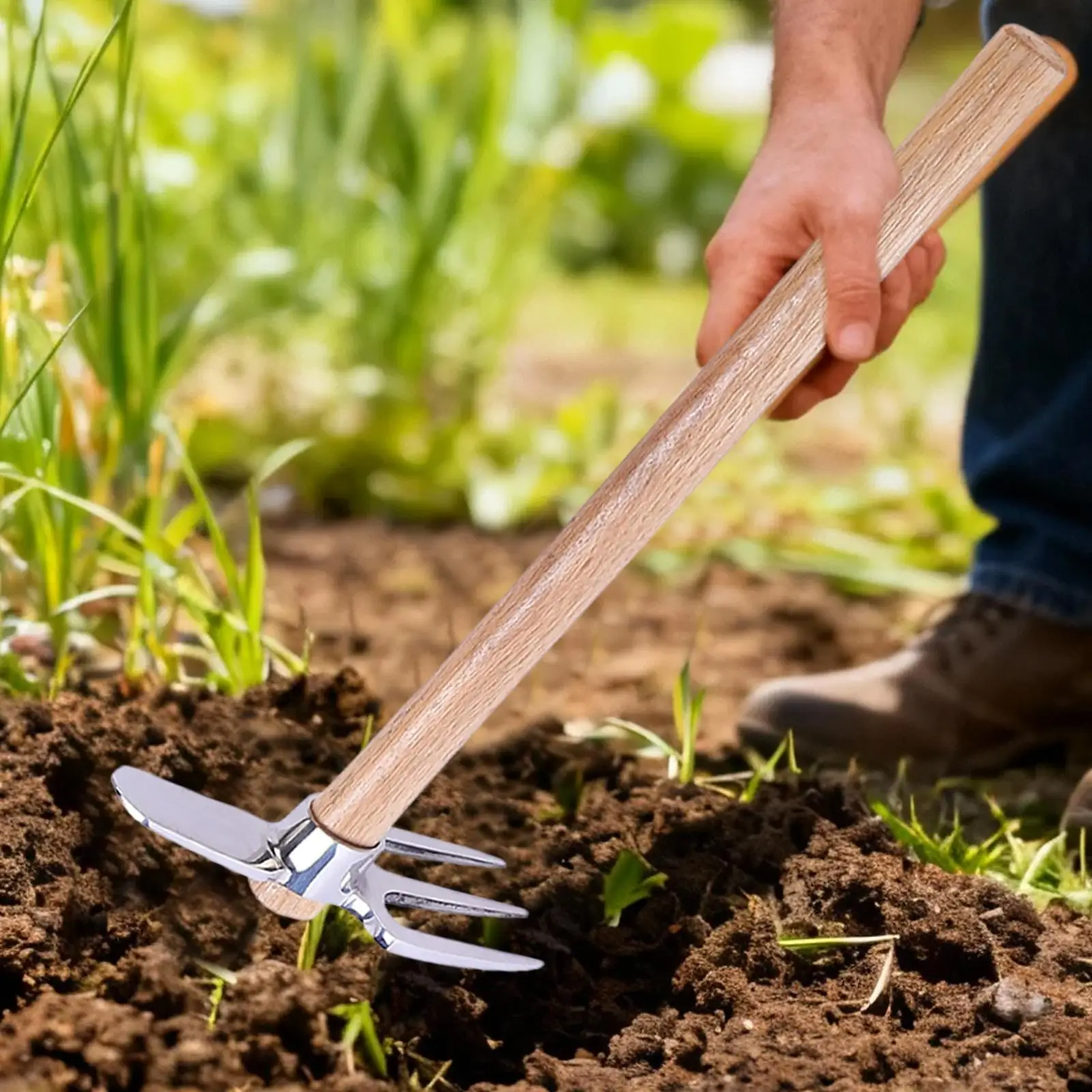 Stainless Steel Weed Removal Tool Efficient Uprooting Hand Weeder for Lawn Garden Maintenance and Cultivation