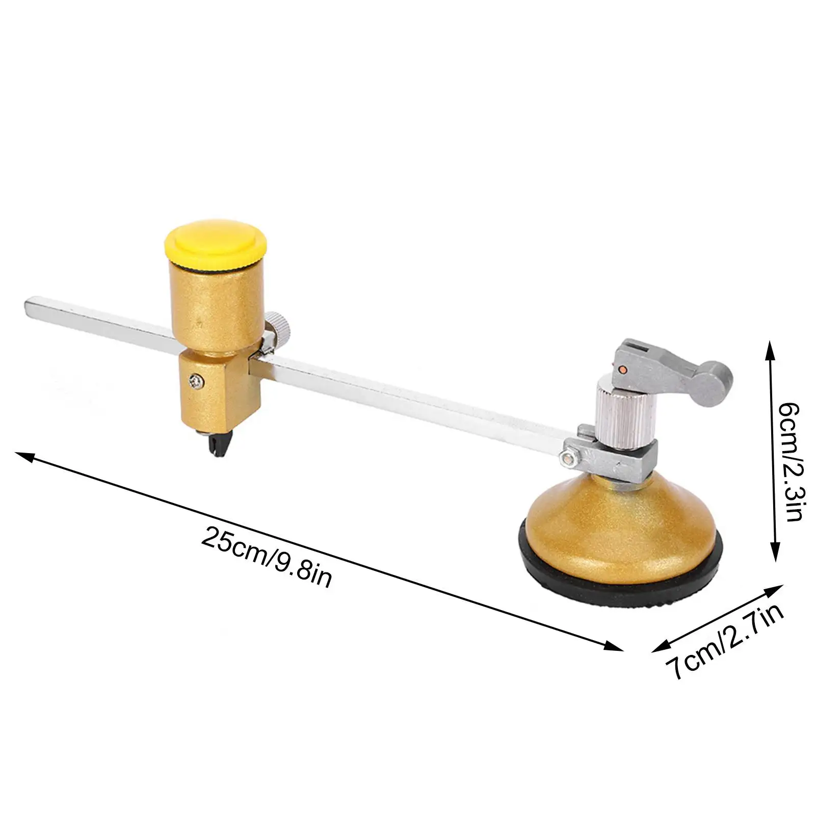 Cortador Circular de vidrio con rotación de 360 °, brújula, 40cm de diámetro, herramienta de corte Circular ajustable