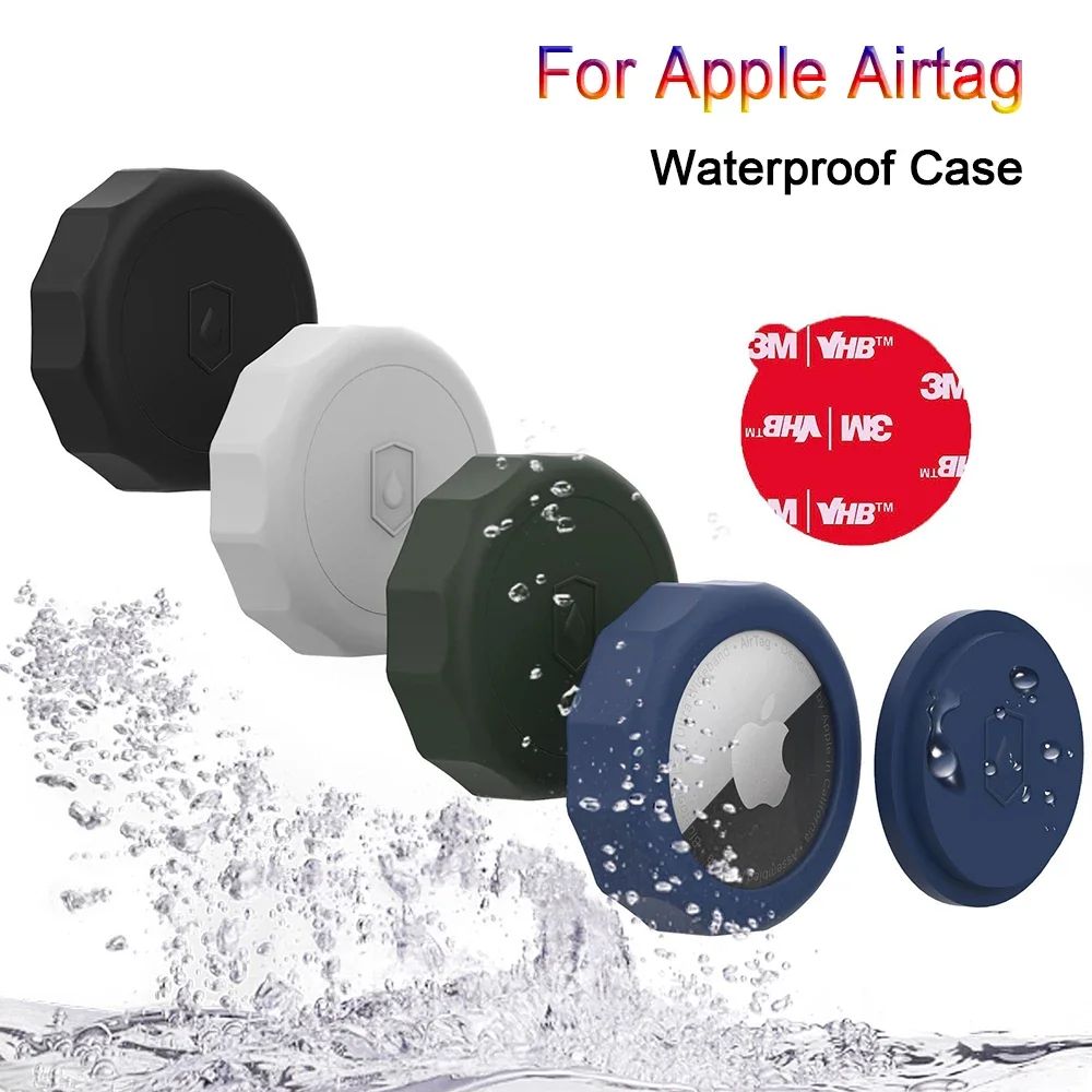 CoverJoy Universal Adhesive AirTag Case Waterproof Mount for Helmet Drone Bike Luggage Keys Anti-Lost Cover
