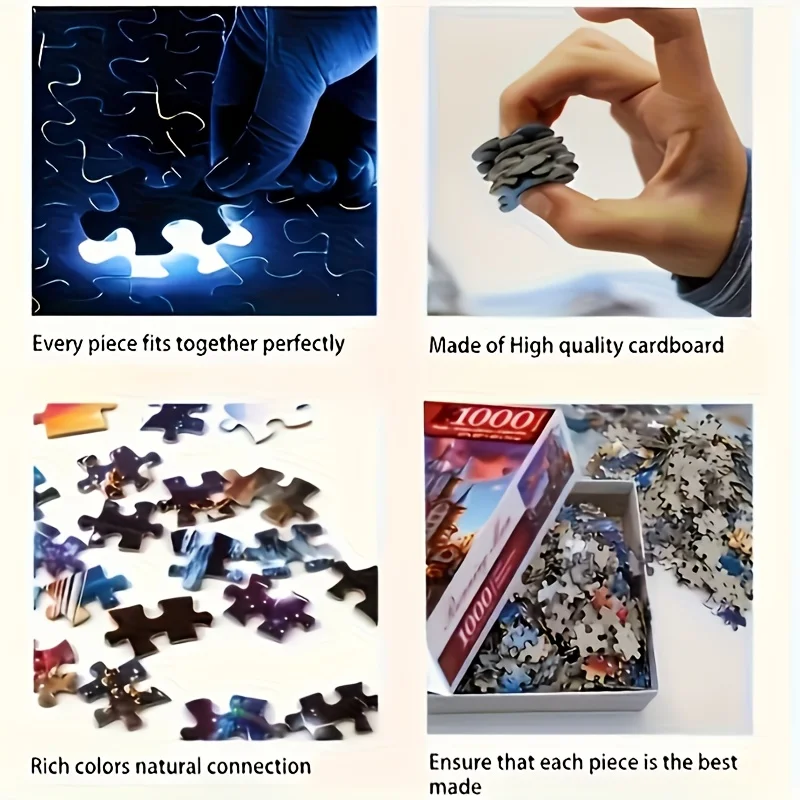 [ปริศนาหมาป่าแสงจันทร์] กล่องปริศนาหมาป่าแสงจันทร์ 1 กล่อง จำนวน 1000 ชิ้น ขนาด 50x70 ซม./19.7x27.6 นิ้ว ปริศนาตกแต่งบ้านขนาดใหญ่สำหรับผู้ใหญ่