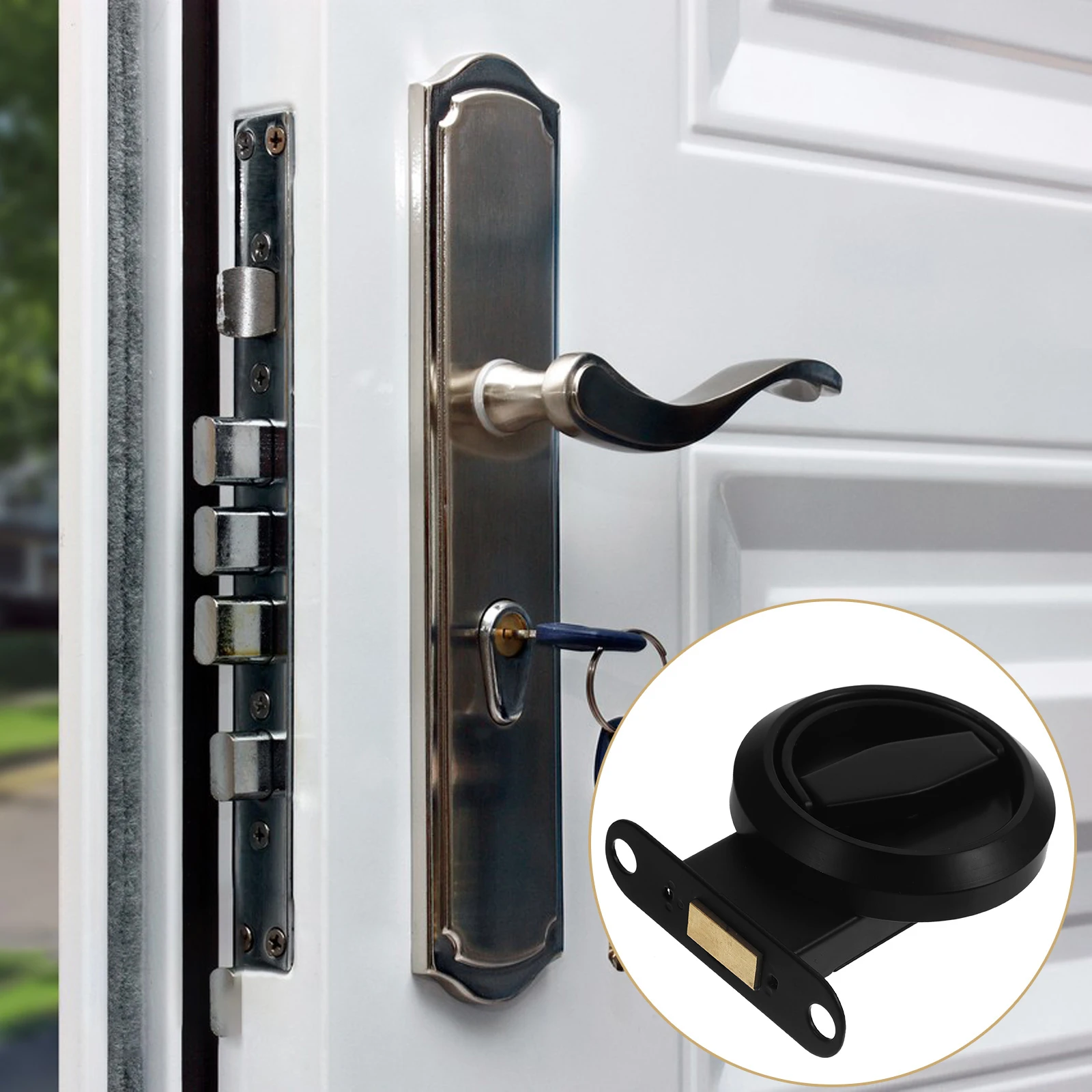 

Stainless Steel Single Side Pull Ring Privacy Sliding Door Lock Recessed Cup Handle Non-Handed Indoor Concealed Privacy Lock