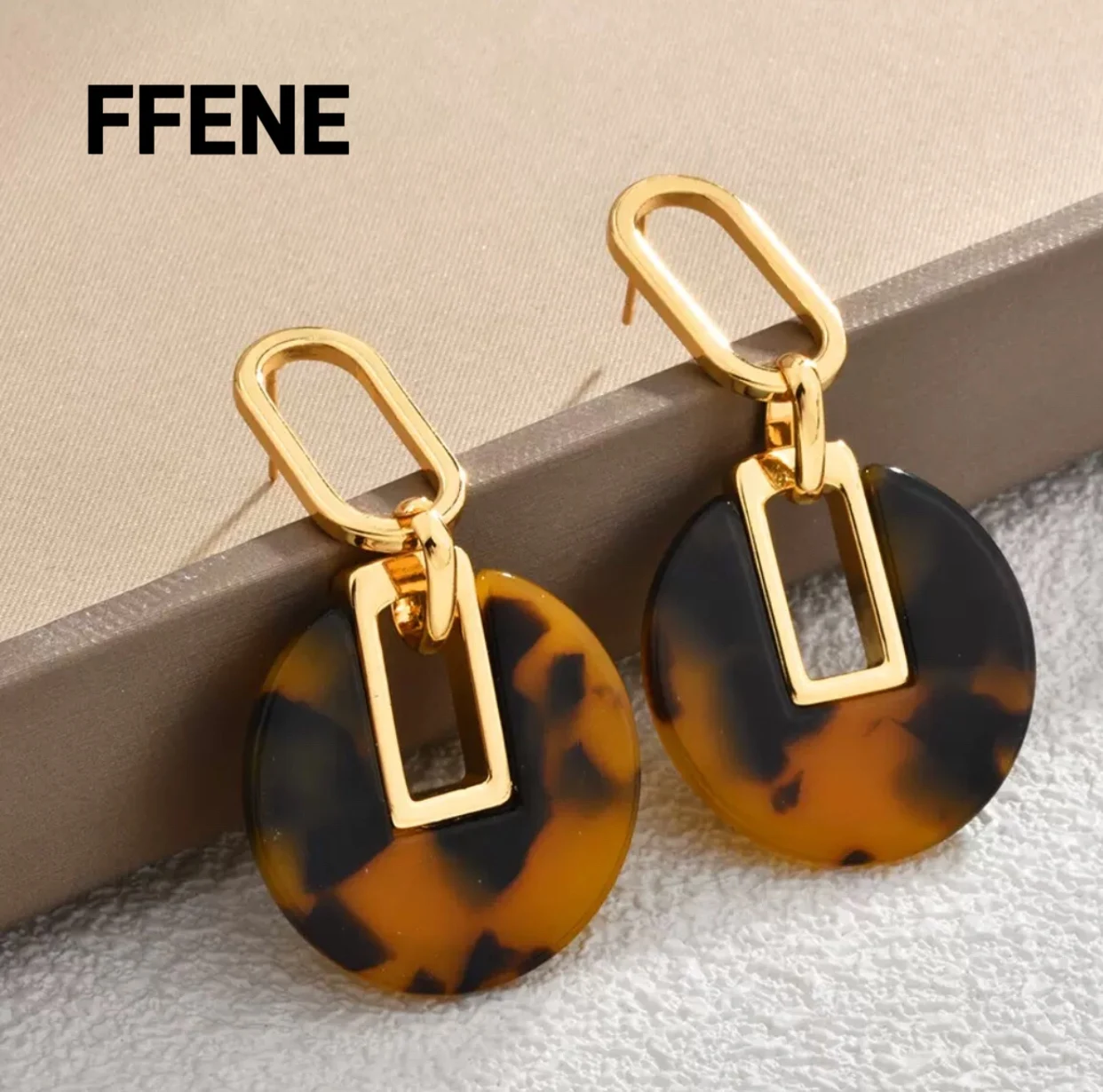 

[Personality] Maillard retro fashion leopard print round earrings, elegant, luxurious, high-end, trendy, exquisite earrings