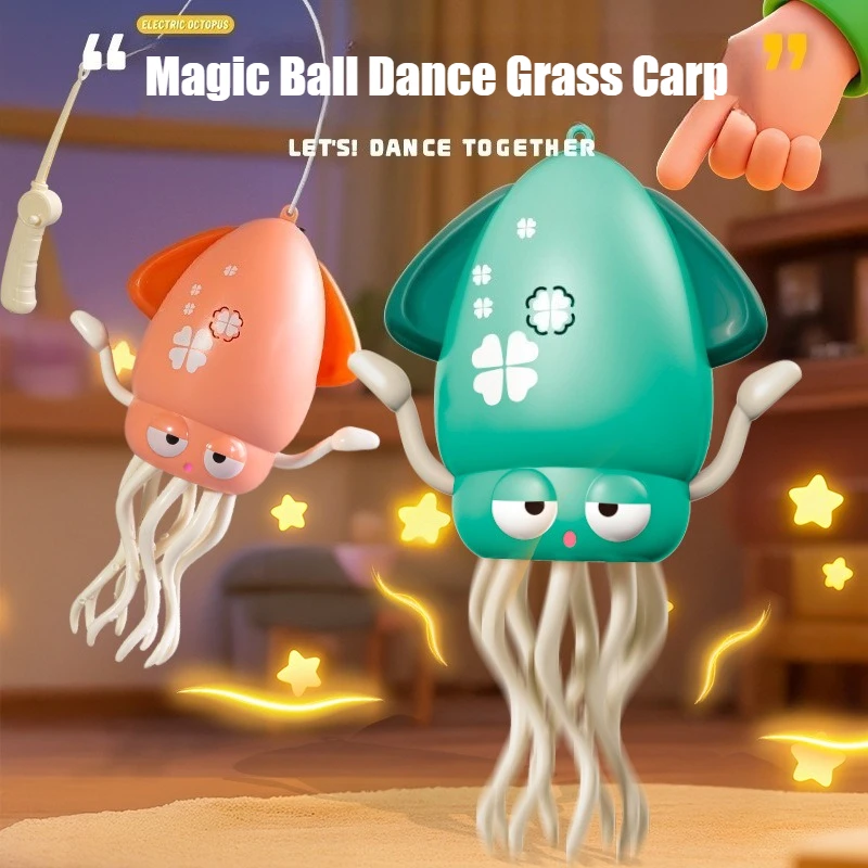 ألعاب الأخطبوط لتجنب العوائق للطفل الزحف المحاكاة التفاعلية الحبار مع الموسيقى والأضواء NEWElectricInductionDancing