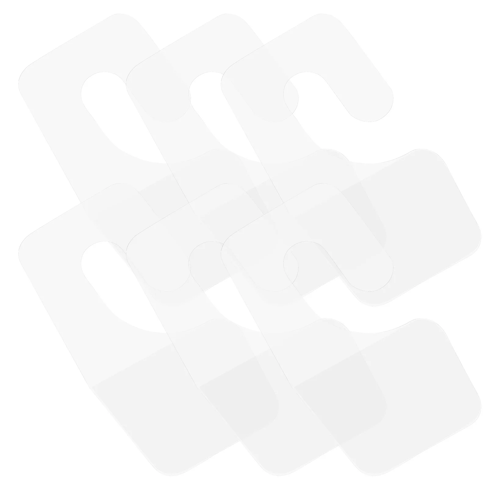 100 قطعة من خطافات اللصق ذاتية اللصق من البلاستيك الشفاف وعلامات التبويب المعلقة ذاتية اللصق للأبيض