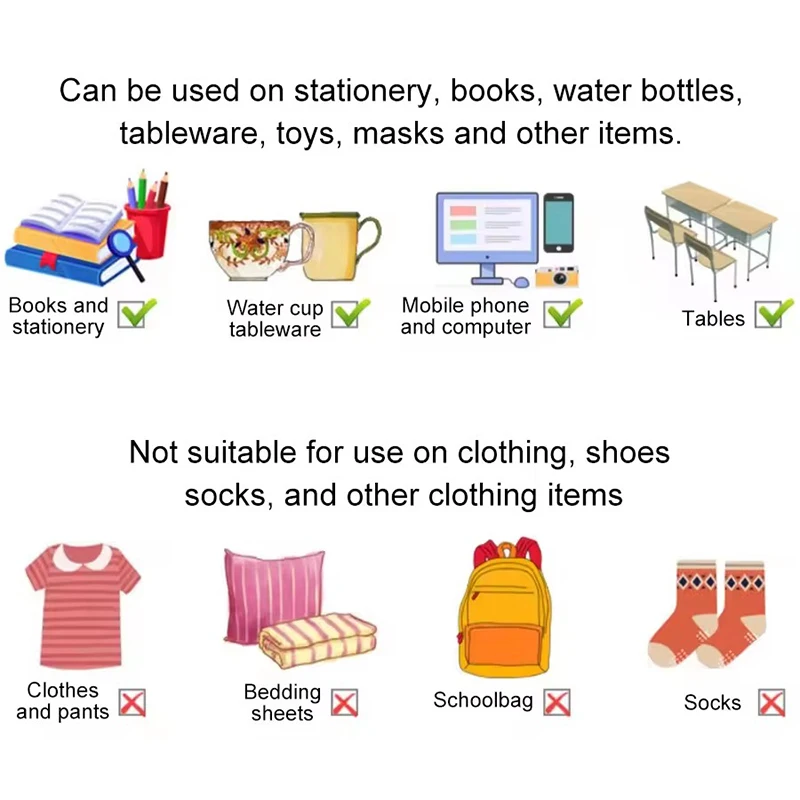 ملصقات اسم شخصية للأطفال قابلة للتخصيص بيئيًا، لوازم مدرسية، ملصقات متينة مقاومة للماء ومتعددة اللغات