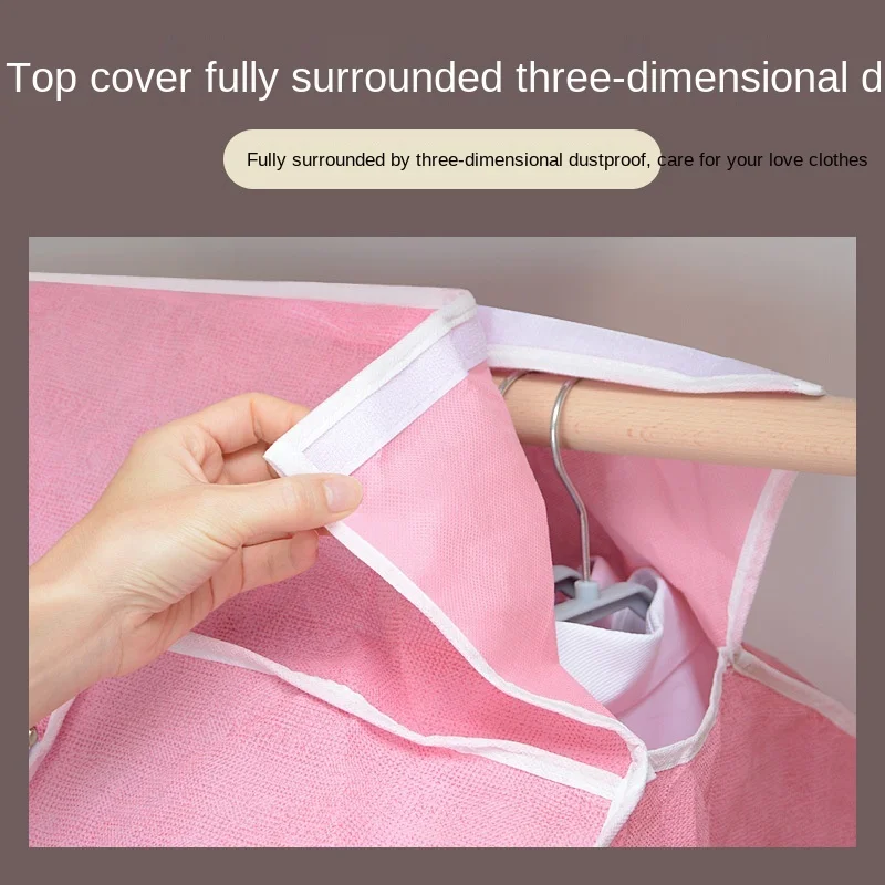 Non-woven Clothing Dust Cover Wardrobe Hanging Clothing Suit Bag Clothes Protector Case Home Storage Bag Case Organizer